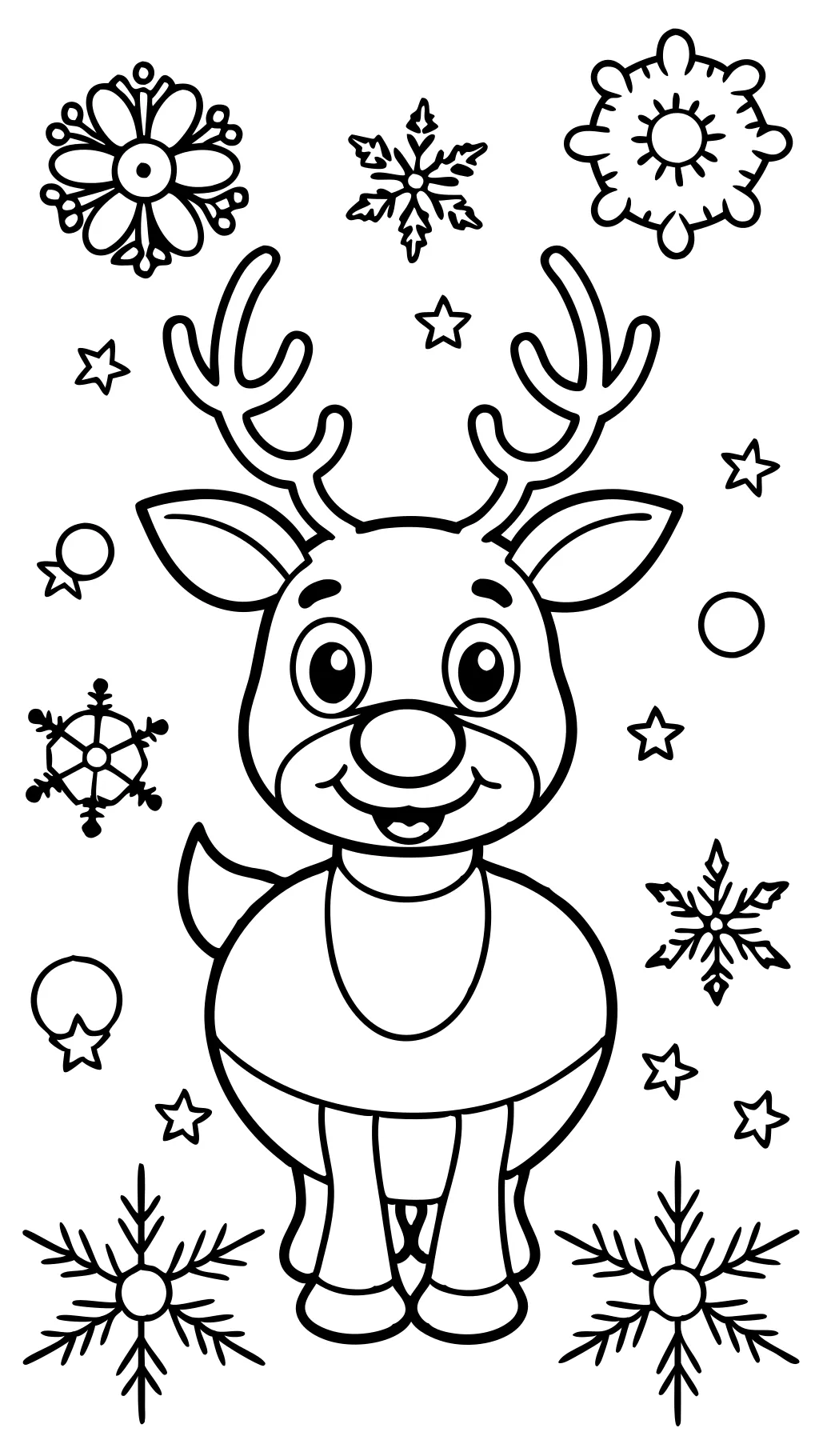 Rudolph les pages de coloriage à nez rouge